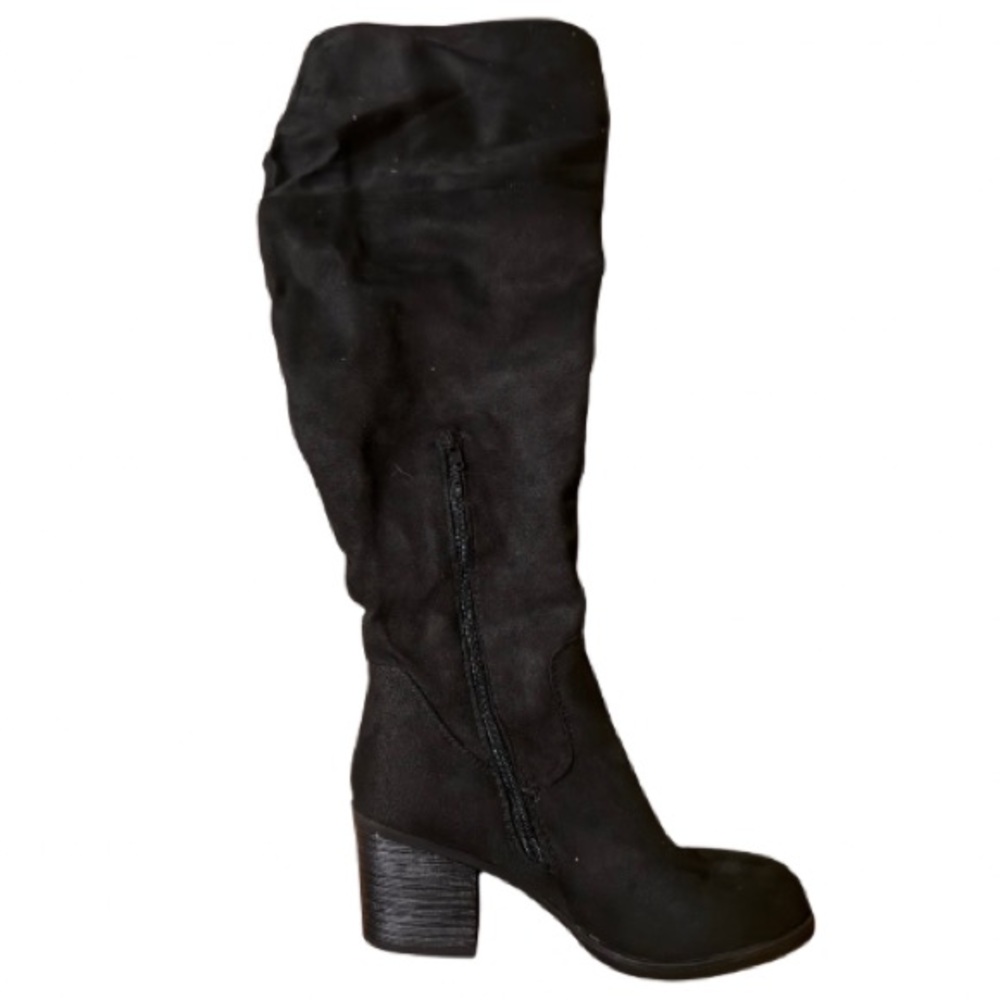 Journee Collection Black Over-the-Knee Boots - Picture 4 of 9